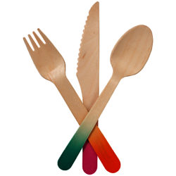 Talking Tables Wooden Cutlery Set, 4 Piece